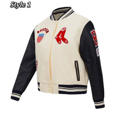 Retro Classic Rib Boston Red Sox Varsity Jacket