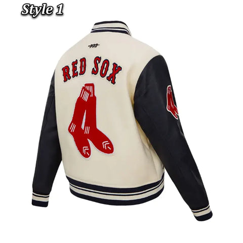 Retro Classic Rib Boston Red Sox Varsity Jacket