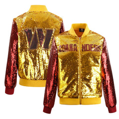 Women's Washington Commanders Cuce Two-Tone Sequin Jacket