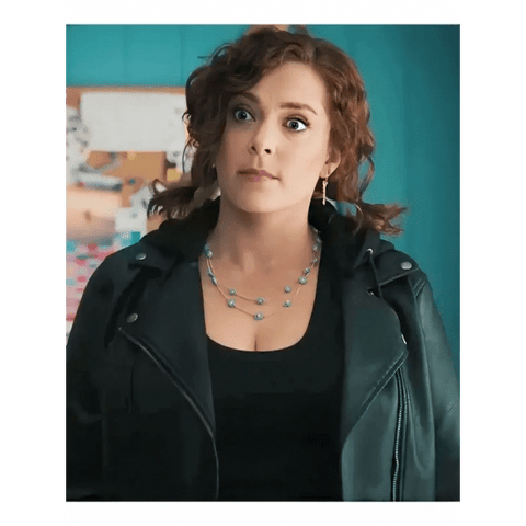 Your Place or Mine Rachel Bloom Leather Jacket