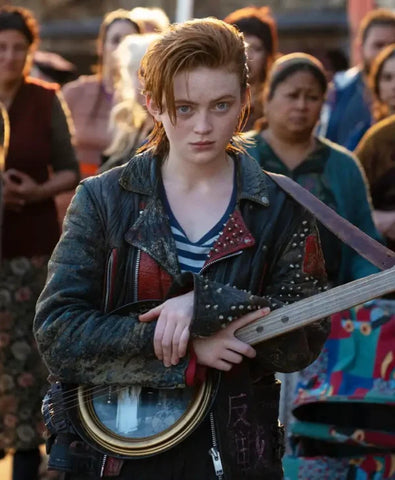 O’Dessa 2025 Sadie Sink Black Leather Jacket