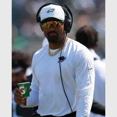 Jalen Hurts Preseason 2025 Eagles White Sweatshirt