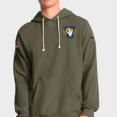 Los Angeles Rams Olive 2025 Salute to Service Sideline Hoodie