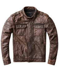 Men’s Brown Biker Jacket