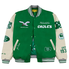 Philadelphia Eagles GOLF WANG Kelly Green Letterman Jacket