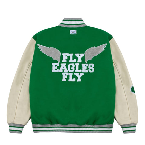 Philadelphia Eagles GOLF WANG Kelly Green Letterman Jacket