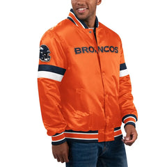Orange Satin Denver Broncos Jacket