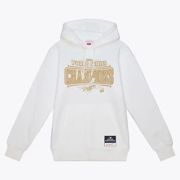 Men's White Dodgers 2024 World Series Champions Pullover Hoodie