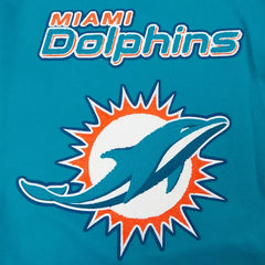 Miami Dolphins Mashup Aqua/White Classic Rib Varsity Jacket