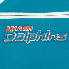 Miami Dolphins Mashup Aqua/White Classic Rib Varsity Jacket