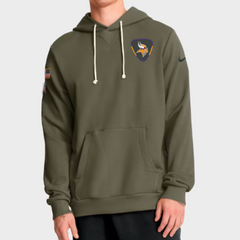 Minnesota Vikings Olive 2025 Salute to Service Sideline Hoodie