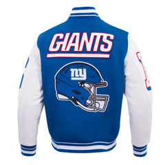 NY Giants Mashup Rib Blue Varsity Jacket
