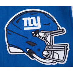 NY Giants Mashup Rib Blue Varsity Jacket