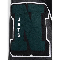 NY Jets Mashup Rib Black Varsity Wool Jacket
