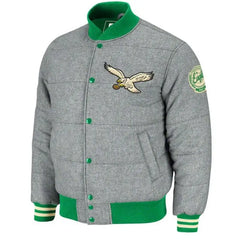Philadelphia Eagles Grey Puffer Jacket