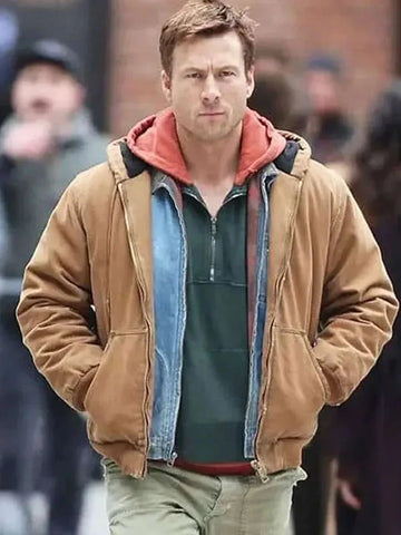The Running Man 2025 Glen Powell Hooded Jacket