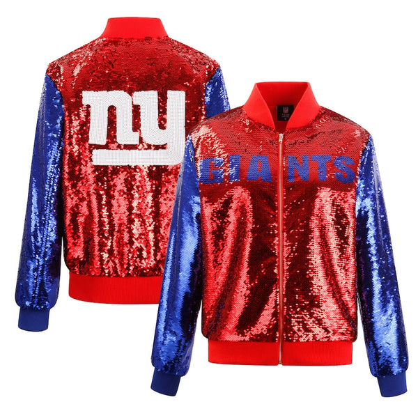Women's New York Giants Cuce Two-Tone Sequin Jacket