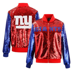 Women's New York Giants Cuce Two-Tone Sequin Jacket