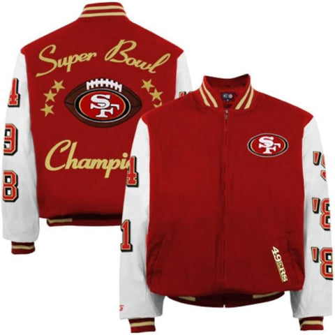 San Francisco 49ers Super Bowl Champions Varsity Jacket