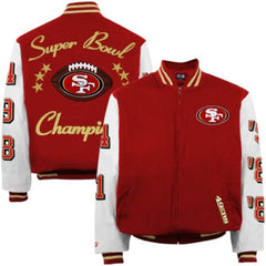 San Francisco 49ers Super Bowl Champions Varsity Jacket
