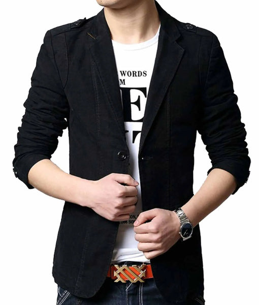 Men’s Slim Fit Black Casual Blazer