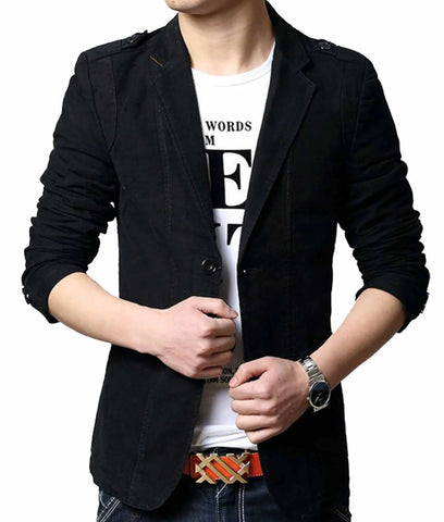 Men’s Slim Fit Black Casual Blazer