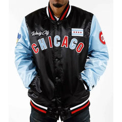 Starter Chicago Bomber Varsity Satin Jacket