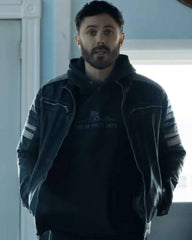 The Instigators 2024 Casey Affleck Black Leather Jacket