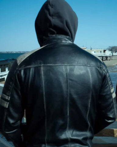 The Instigators 2024 Casey Affleck Black Leather Jacket