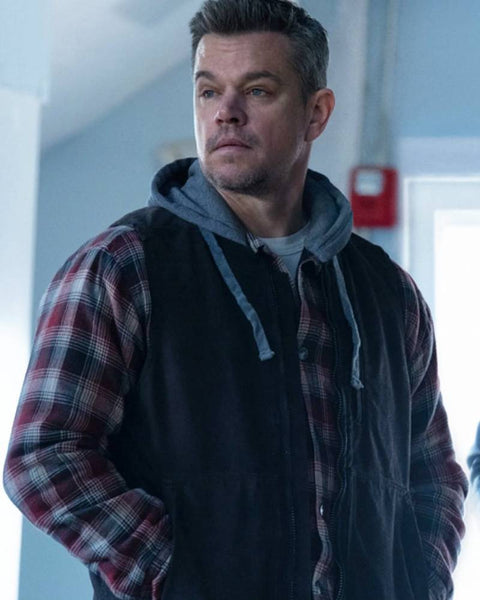 The Instigators 2024 Matt Damon Black Vest