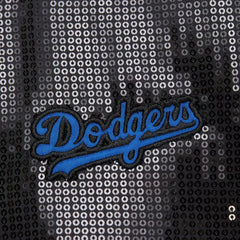 Women's Black Los Angeles Dodgers Sequin Varsity Jacket