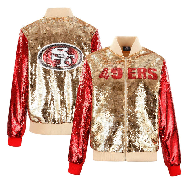 Women's San Francisco 49ers Cuce Two-Tone Sequin Jacket