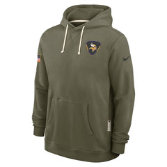 Minnesota Vikings Olive 2025 Salute to Service Sideline Hoodie