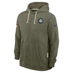 Miami Dolphins Olive 2025 Salute to Service Sideline Hoodie