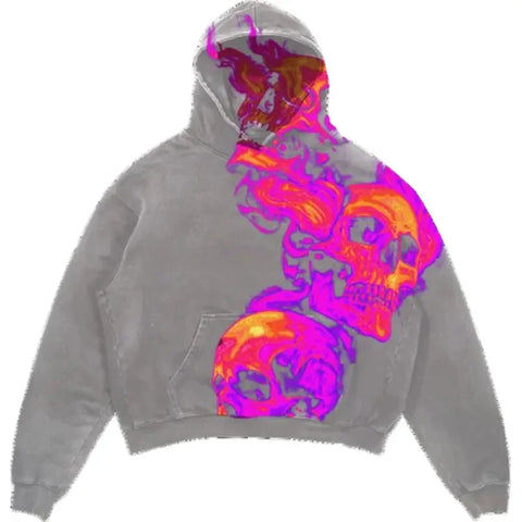 Skully Grey Hoodie