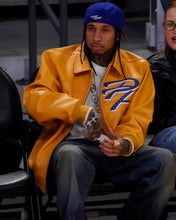 American Rapper Tyga Yellow Leather Jacket
