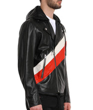 13 Reasons Why Ross Butler Leather Jacket with Hood