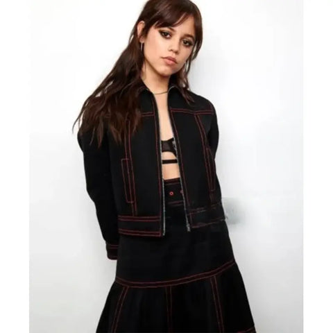 Jenna Ortega Wednesday Event Black Jacket