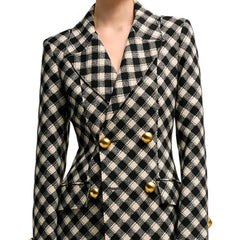 Kristin Davis Check Coat