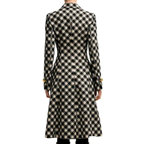 Kristin Davis Check Coat