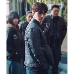 Seo In-Guk Twelve S01 Black Leather Jacket