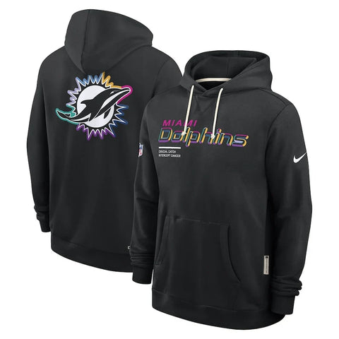 Miami Dolphins Black 2025 Dri-FIT Hoodie