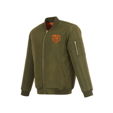Chicago Bears Reversible Olive Bomber Jacket