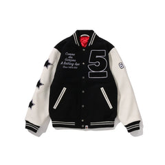 A BATHING APE x COMME OSAKA Varsity Jacket