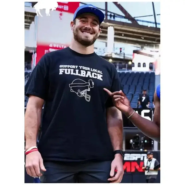 Support Your Local Fullback Bills Black T-Shirt