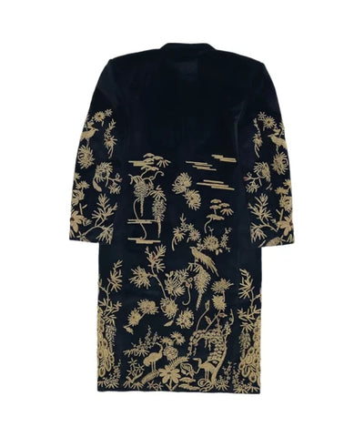 Seth Rollins Superstar Velvet Embroidery Long coat