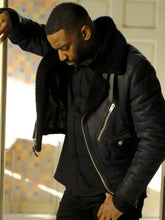 24 Legacy Ashley Thomas Black Leather Jacket