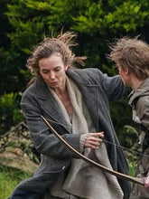 Jodie Comer 28 Years Later 2025 Grey Coat