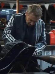 Richard Roxburgh Go Cafe Racer Black Leather Jacket