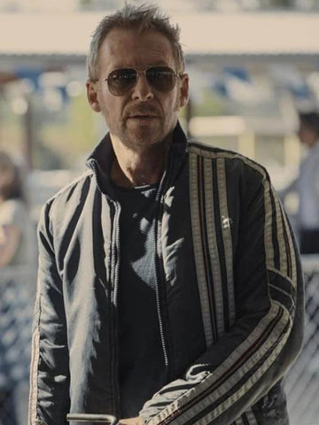 Richard Roxburgh Go Cafe Racer Black Leather Jacket